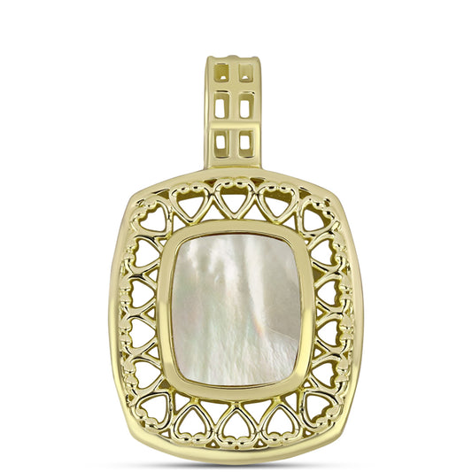 Pandantiv din Argint 925 Placat cu Aur ( 5.2 grame ) cu Sidef 3.07 Carate