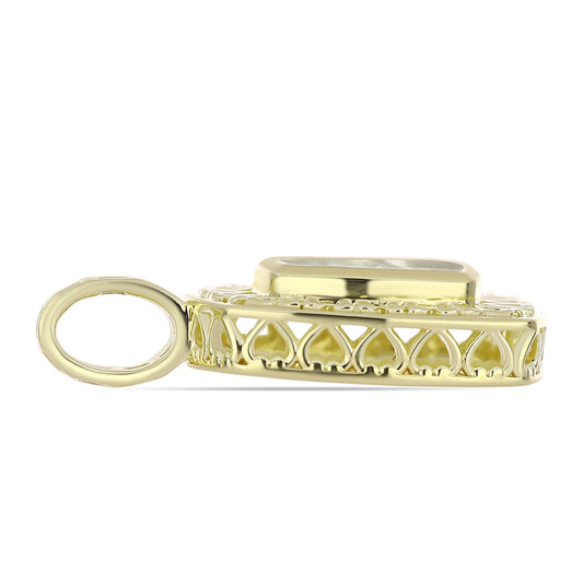 Pandantiv din Argint 925 Placat cu Aur ( 5.2 grame ) cu Sidef 3.07 Carate