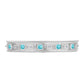 Brățară din Argint 925 ( 18.93 grame ) cu Cuarț Paraiba și Zircon Alb 2.01 Carate