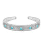 Brățară din Argint 925 ( 18.93 grame ) cu Cuarț Paraiba și Zircon Alb 2.01 Carate