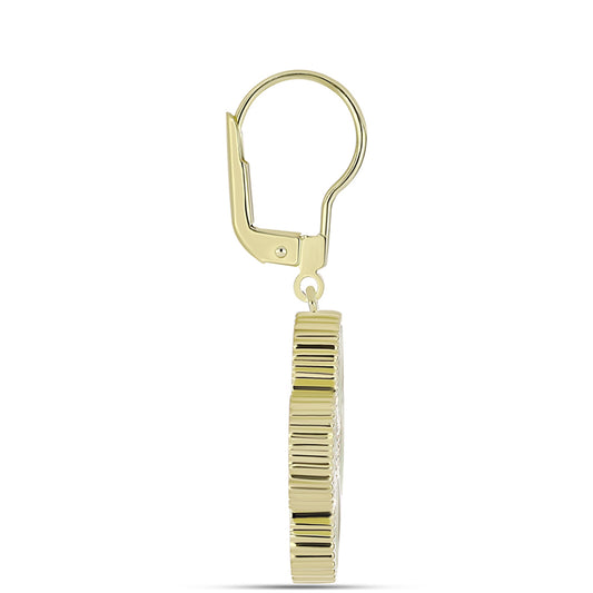 Cercei din Argint 925 Placat cu Aur ( 6.71 grame ) cu Sidef 10.28 Carate