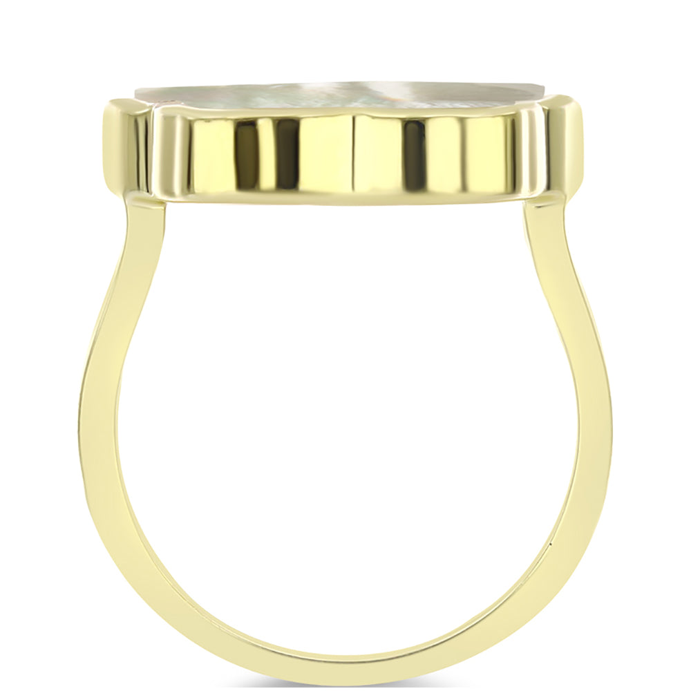 Inel din Argint 925 Placat cu Aur ( 3.56 grame ) cu Sidef 5.01 Carate