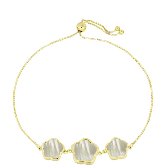 Brățară din Argint 925 Placat cu Aur ( 5.91 grame ) cu Sidef 6.95 Carate