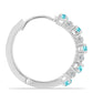 Cercei din Argint 925 ( 5.41 grame ) cu Cuarț Paraiba și Topaz Alb 2.45 Carate
