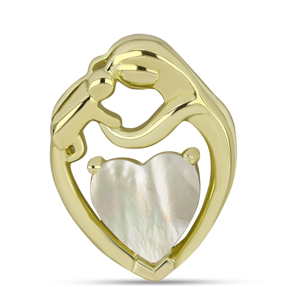 Pandantiv din Argint 925 Placat cu Aur ( 1.86 grame ) cu Sidef 1.31 Carate 1 