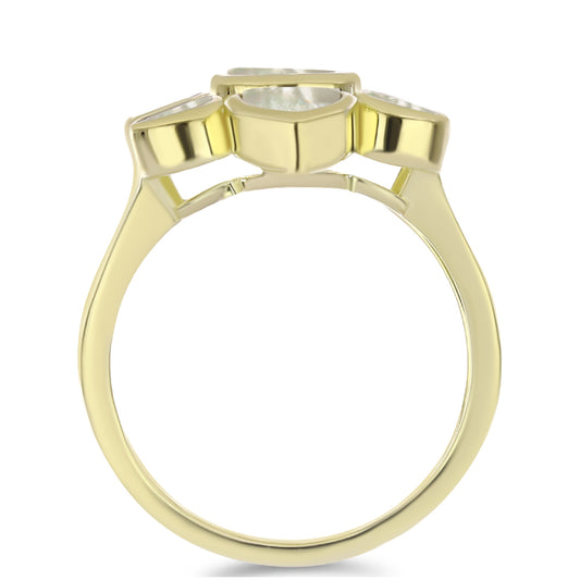 Inel din Argint 925 Placat cu Aur ( 5.12 grame ) cu Sidef 3.46 Carate