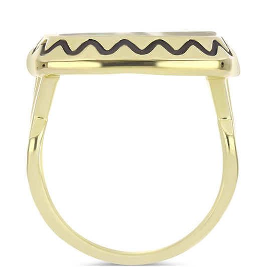 Inel din Argint 925 Placat cu Aur ( 6.21 grame ) cu Sidef 6.46 Carate