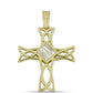 Cruce Pandantiv din Argint 925 Placat cu Aur ( 2.79 grame ) cu Sidef 0.77 Carate
