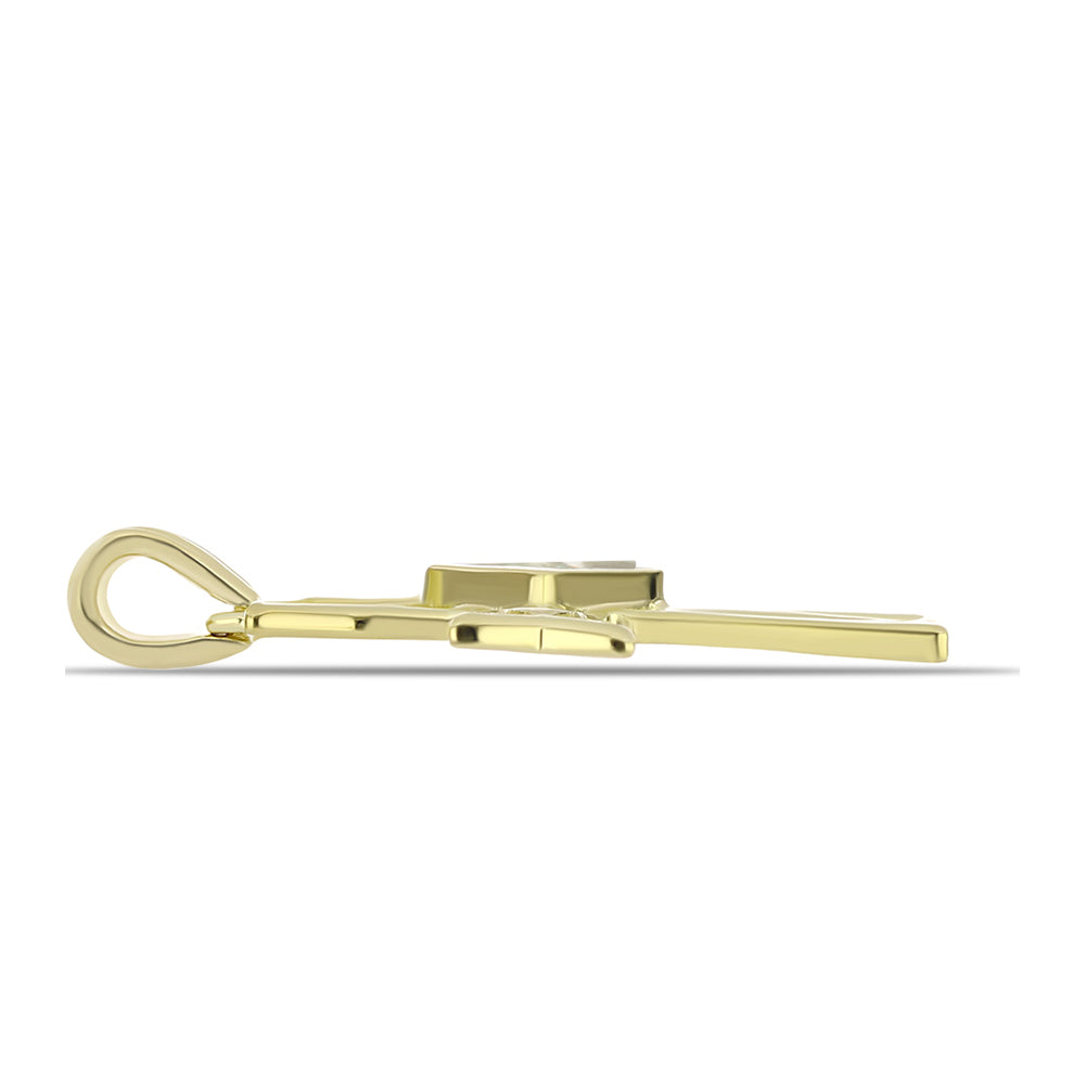 Cruce Pandantiv din Argint 925 Placat cu Aur ( 2.79 grame ) cu Sidef 0.77 Carate