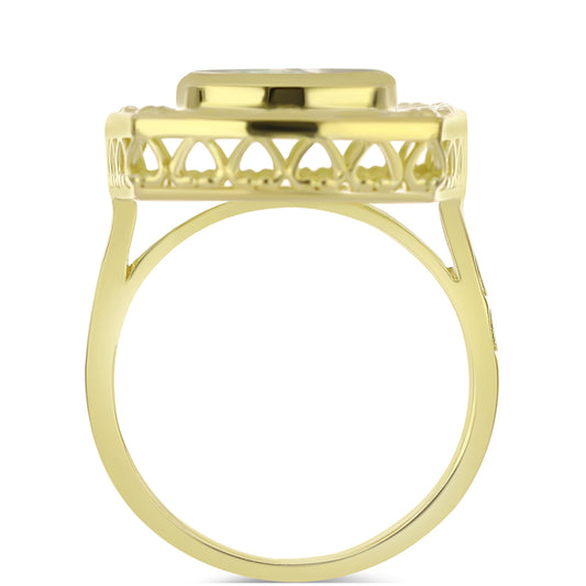 Inel din Argint 925 Placat cu Aur ( 6.28 grame ) cu Sidef 4.63 Carate