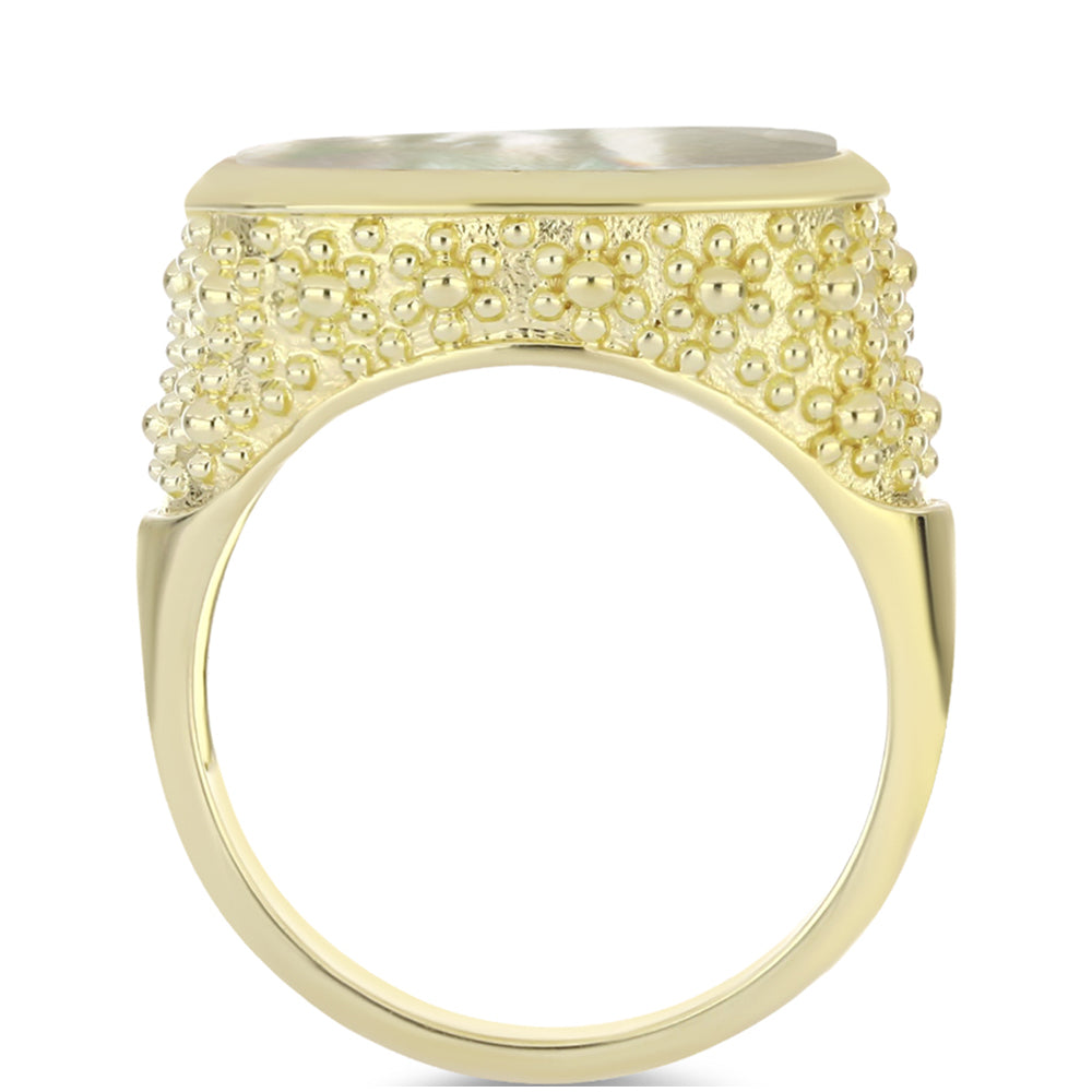 Inel din Argint 925 Placat cu Aur ( 4.79 grame ) cu Sidef 4.24 Carate 2 
