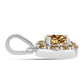 Pandantiv din Argint 925 ( 1.08 grame ) cu Moissanite Șampanie 0.98 Carate