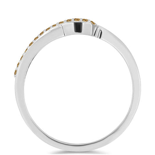 Inel din Argint 925 ( 2.03 grame ) cu Moissanite Șampanie 0.13 Carate