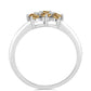 Inel din Argint 925 ( 2.82 grame ) cu Moissanite Șampanie 0.77 Carate