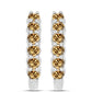 Cercei din Argint 925 ( 3.87 grame ) cu Moissanite Șampanie 0.75 Carate