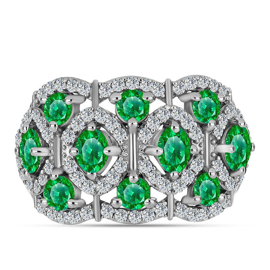 Inel din Argint 925 ( 4.52 grame ) cu Granat Kijani 1.96 Carate