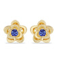 Cercei din Argint 925 Placat cu Aur ( 2.14 grame ) cu Tanzanit 0.26 Carate