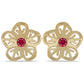Cercei din Argint 925 Placat cu Aur ( 2.85 grame ) cu Rubelit Cruzeiro 0.3 Carate