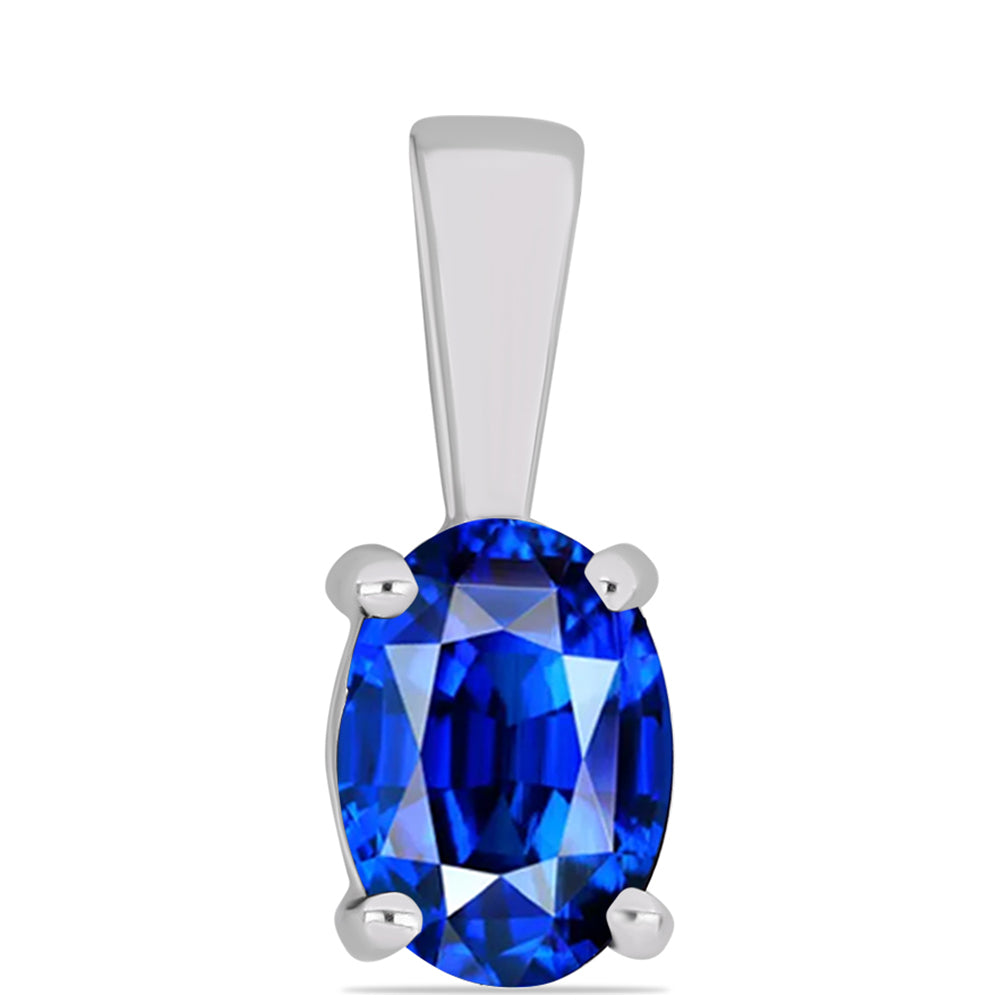 Pandantiv din Argint 925 ( 0.6 grame ) cu Safir Albastru Australian 1.14 Carate 1 