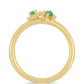 Inel din Argint 925 Placat cu Aur ( 2.19 grame ) cu Smarald Brazilian 0.15 Carate