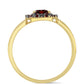 Inel din Argint 925 Placat cu Aur ( 2.19 grame ) cu Granat Barton 0.74 Carate