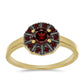 Inel din Argint 925 Placat cu Aur ( 2.19 grame ) cu Granat Barton 0.74 Carate