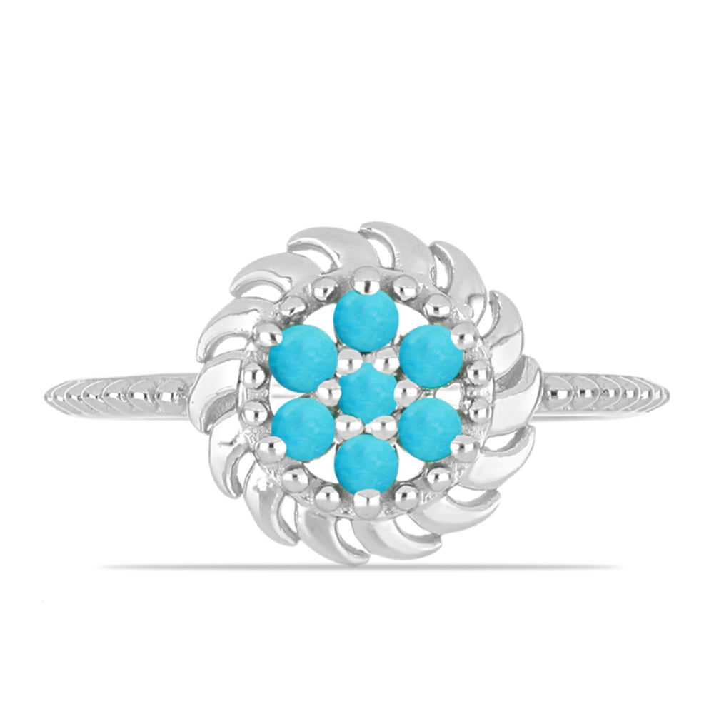 Inel din Argint 925 ( 2.56 grame ) cu Turcoaz ”Frumoasa Adormită” 0.26 Carate 1 