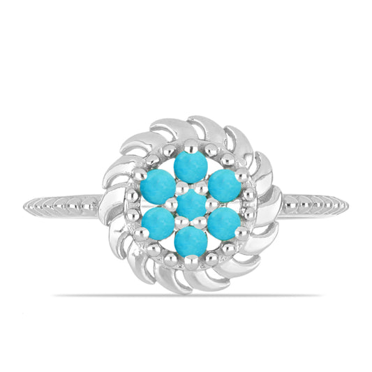 Inel din Argint 925 ( 2.56 grame ) cu Turcoaz ”Frumoasa Adormită” 0.26 Carate