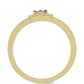 Inel din Argint 925 Placat cu Aur ( 2.05 grame ) cu Diamant Verde 0.01 Carate