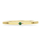 Inel din Argint 925 Placat cu Aur ( 1.45 grame ) cu Diamant Verde 0.02 Carate