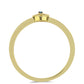 Inel din Argint 925 Placat cu Aur ( 1.96 grame ) cu Diamant Albastru 0.01 Carate