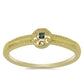 Inel din Argint 925 Placat cu Aur ( 1.96 grame ) cu Diamant Albastru 0.01 Carate