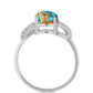 Inel din Argint 925 ( 2.01 grame ) cu Turcoaz Oyster și Zircon Alb 2.65 Carate