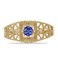 Inel din Argint 925 Placat cu Aur ( 4.43 grame ) cu Tanzanit 0.27 Carate
