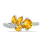 Inel din Argint 925 ( 2.54 grame ) cu Citrin Ural și Topaz Alb 1.61 Carate
