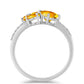 Inel din Argint 925 ( 2.54 grame ) cu Citrin Ural și Topaz Alb 1.61 Carate