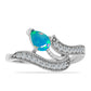 Inel din Argint 925 ( 2.34 grame ) cu Opal Etiopian și Zircon Alb 0.49 Carate