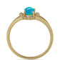 Inel din Argint 925 Placat cu Aur ( 2.3 grame ) cu Opal Etiopian și Zircon Alb 0.51 Carate