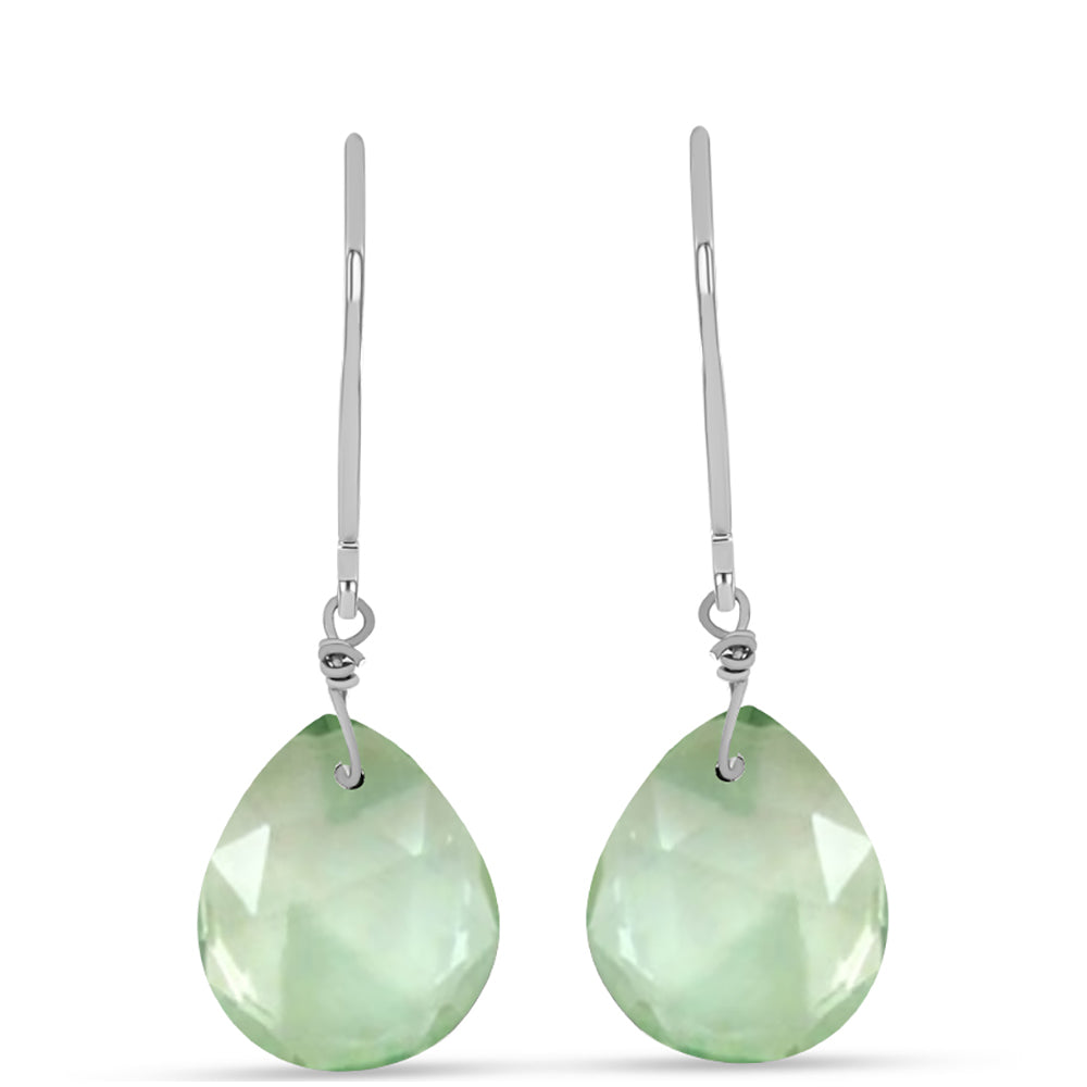 Cercei din Argint 925 ( 0.85 grame ) cu Ametist Verde 7.69 Carate 1 
