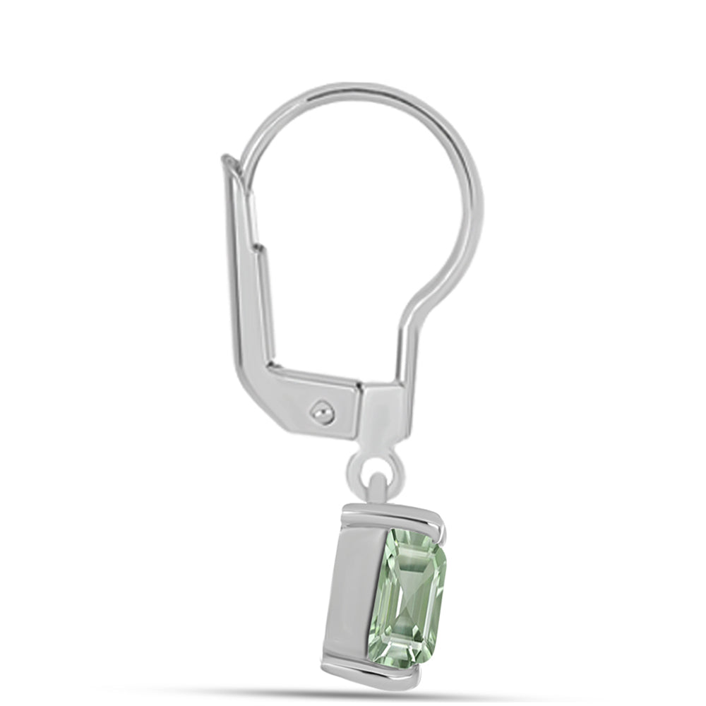 Cercei din Argint 925 ( 1.74 grame ) cu Ametist Verde 2.39 Carate