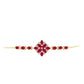 Brățară din Argint 925 Placat cu Aur ( 3.9 grame ) cu Rubin Malagasy și Topaz Alb 3.48 Carate
