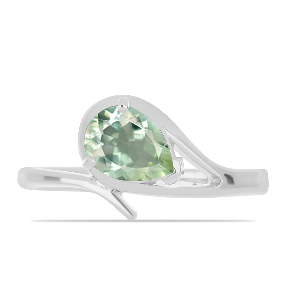 Inel din Argint 925 ( 2.59 grame ) cu Ametist Verde 1.01 Carate