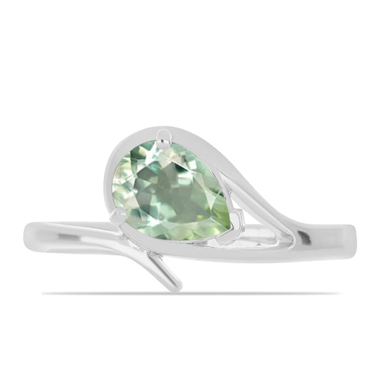 Inel din Argint 925 ( 2.59 grame ) cu Ametist Verde 1.01 Carate