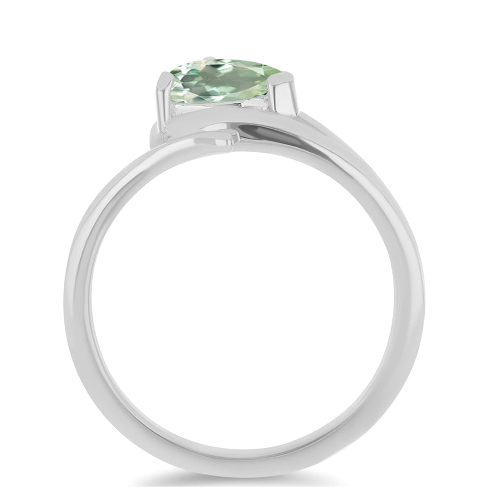 Inel din Argint 925 ( 2.59 grame ) cu Ametist Verde 1.01 Carate 2 