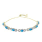 Brățară din Argint 925 Placat cu Aur ( 9.24 grame ) cu Opal Etiopian ”Paradis” și Topaz Alb 3.79 Carate