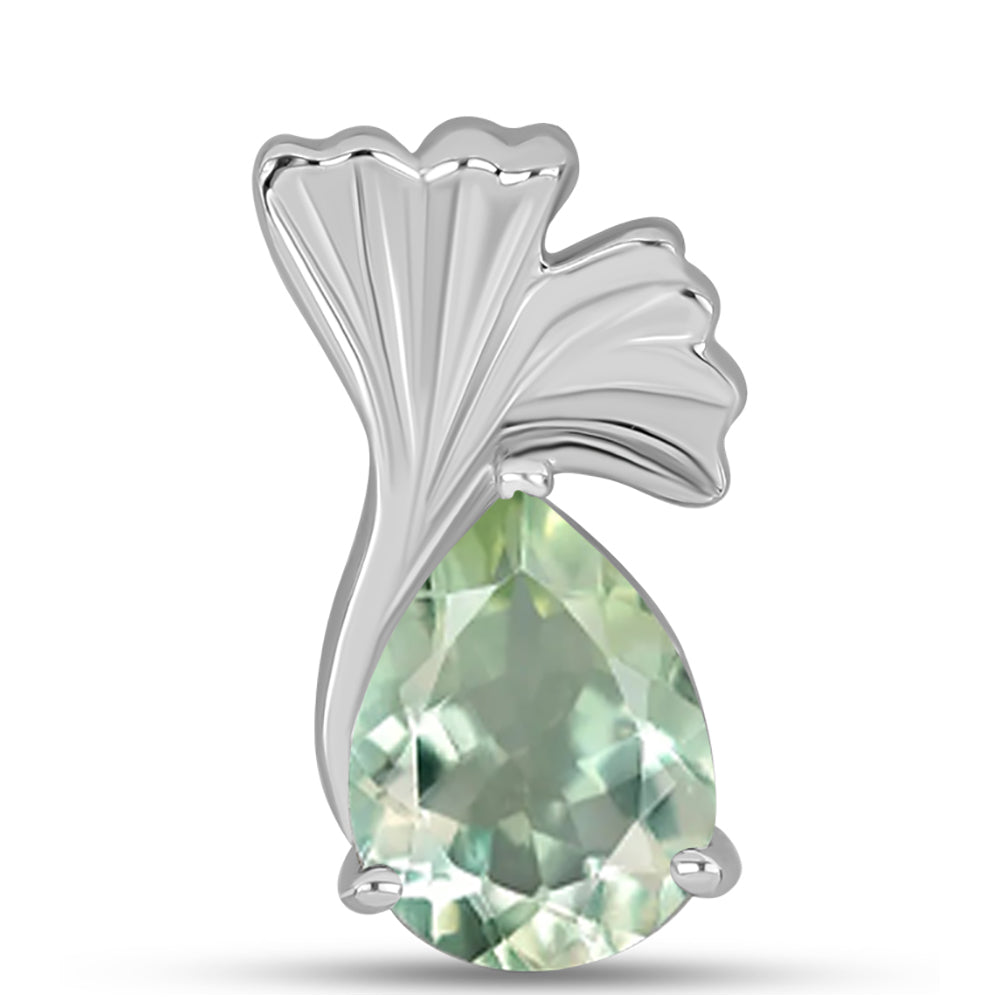 Pandantiv din Argint 925 ( 2.47 grame ) cu Ametist Verde 2.75 Carate