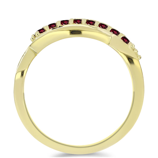 Inel din Argint 925 Placat cu Aur ( 2.71 grame ) cu Granat Rodolit 0.4 Carate