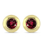 Cercei din Argint 925 Placat cu Aur ( 2.01 grame ) cu Granat Rodolit 1.23 Carate