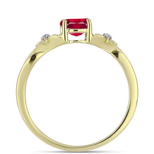 Inel din Argint 925 Placat cu Aur ( 2.11 grame ) cu Rubin Malagasy și Topaz Alb 1.26 Carate