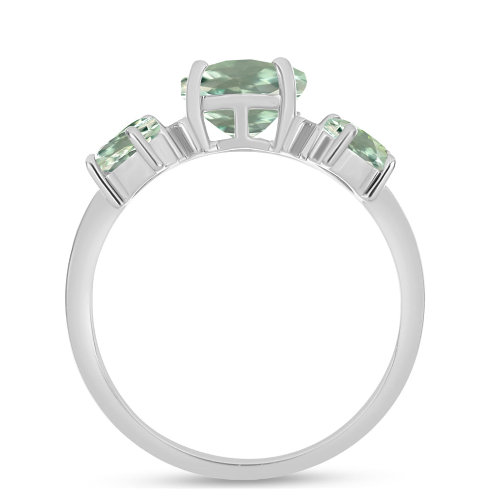 Inel din Argint 925 ( 2.47 grame ) cu Ametist Verde 2.04 Carate